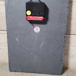 Cats On A Roof Under The Moon Slate Quartz Wall Clock. 19.5cm X 29.5cm - thumbnail 2
