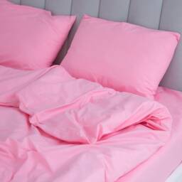 Pink Cotton Fitted Sheet Ultra Soft 300Tc, Cozy Bedding - thumbnail 2