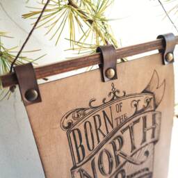 "Leather Wall Hanging Yorkshire " - thumbnail 3