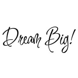 Vwaq Dream Big Wall Decal Inspirational Quotes Sayings Art Vwaq-194 - thumbnail 2