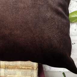 Color Block Velvet & Faux Leather Pillow Cover - Custom Sizes - thumbnail 4