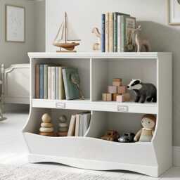 Wooden Kids Toy Storage Organizer Book Shelf Cabinet Nursery Decor Box Furniture - thumbnail 3