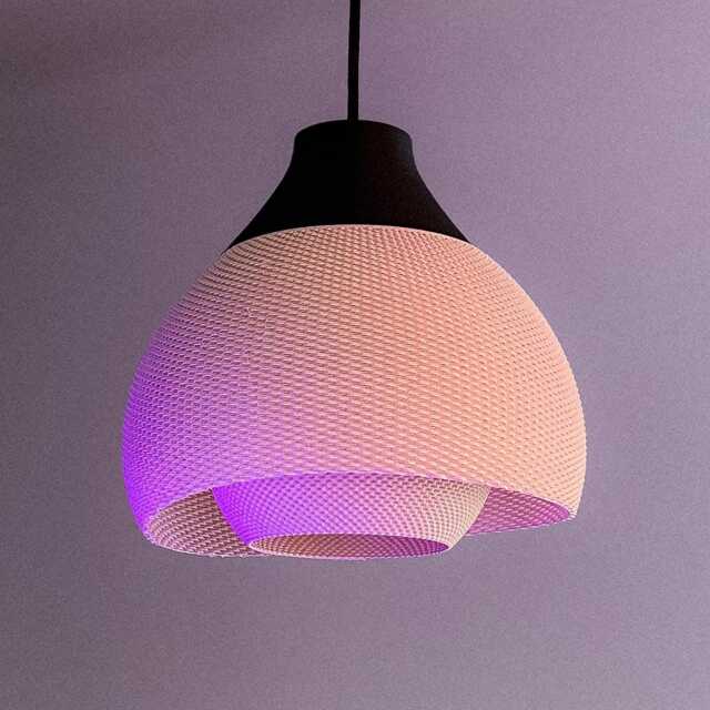 Fiore Pendant Lamp, Modern Ripple Mesh Contemporary 3D Printed Lighting - image 1