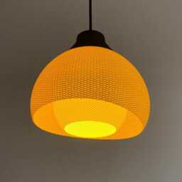 Fiore Pendant Lamp, Modern Ripple Mesh Contemporary 3D Printed Lighting - thumbnail 4