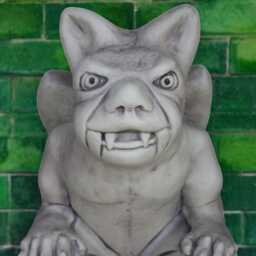 Concrete Vampire Gargoyle Statue Stone Gothic Creature Sculpture Mythical Guardian Figure Outdoor Fantasy Decor Halloween Yard Ornament - thumbnail 4