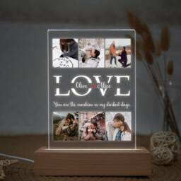 Personalized Photo Night Light, Photo Plaque Customized Light For Lover, Valentine's Day Gift, Birthday Bedroom Decoration - thumbnail 2
