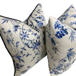 Scalamandre Nanjing China Blue Cushion Cover Pillow Double Sided - thumbnail 3
