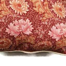 William Morris Chrysanthemum Lumbar Pillow Cover Arts & Crafts Pink Throw - 12x20 In - thumbnail 3