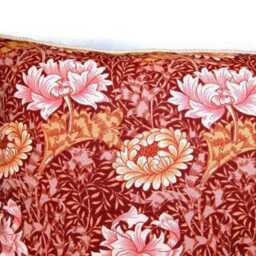 Sanderson William Morris Chrysanthemum Minor, Arts & Crafts, Pink Oblong Lumbar Cushion Cover, Throw Pillow Home Decor 12 X 20 Ins - thumbnail 2