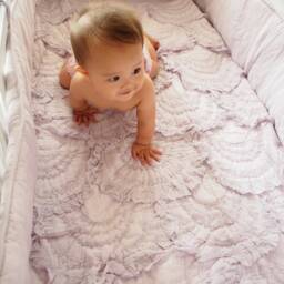 Ruffles Luxury Collection Quilt Baby Girl- Lavender Ruffled Crib Bedding - Free Personalization - thumbnail 2
