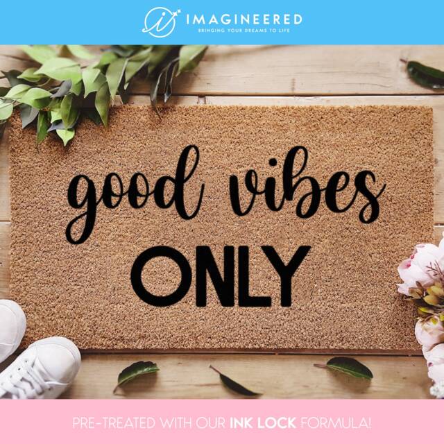 Good Vibes Only Door Mat - Funny Doormat Gift Gifts For Him Her Home Decor Porch Personalized - image 1
