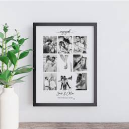 Personalised Engagement Photo Collage Gift, Engaged Frame, Gift For Engagement, Couples Couple, Custom Frame - thumbnail 3