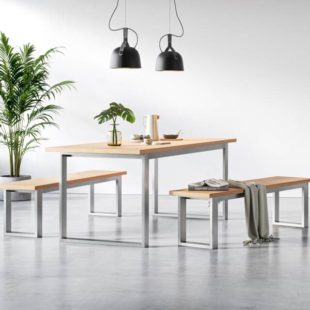 Square Industrial Table Base - image 1