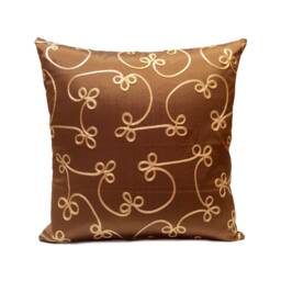 Milk Chocolate Pillow, Throw Pillow Cover, Decorative Cushion Pillowcase, Accent Toss Taffeta Pillow - thumbnail 1
