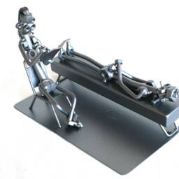 Psychologist Gift - Metal Figurine, Therapist Sculpture, Counselor Office Decor - thumbnail 2