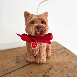 Yorkshire Terrier Dad Gift, Christmas Teacup Yorkie Novelty Gift For Mum Decorative Memorial Dog Candle Gift - thumbnail 2