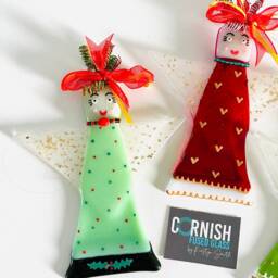 Fused Glass Christmas Angel Decoration - Fused Glass Decoration, Tree Cornish - thumbnail 3