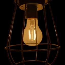 Metal Gold Hanging Solar Bulb Decorative Lantern Warm White Light Freestanding - thumbnail 3