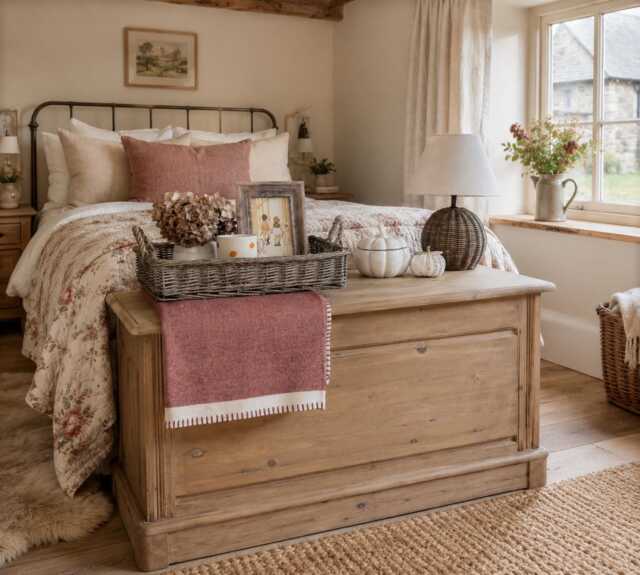Vintage Country Pine Blanket Box - image 1