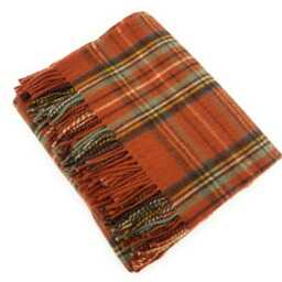 100% Wool Royal Stewart Antique Tartan Blanket Scottish Heritage Throw, Fringed - thumbnail 2