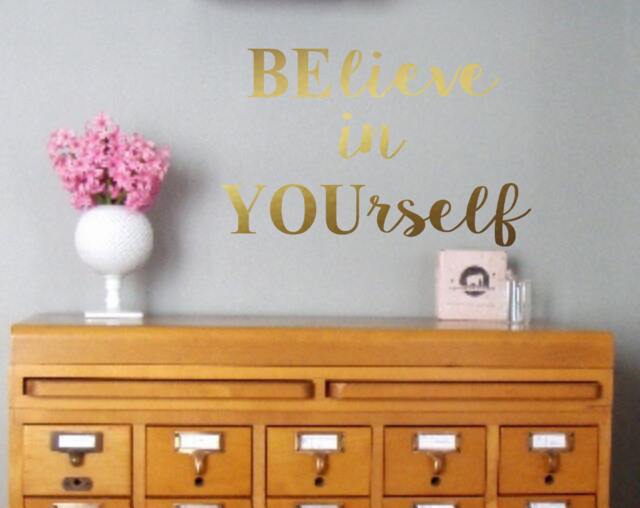 Believe in Yourself-Vinyl Wall Decal-Inspirational Quotes - Decals-Teen D??cor-Words For The Wall-Home D??cor - image 1