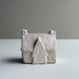 Little Japandi House - Original Sculpture Beige Wabi Sabi Decor Minimalist Art Handmade By Scandinavian Designer Laurie Poast - thumbnail 3