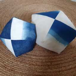 Otedama Pillow, Indigo Dyed - Large - thumbnail 4