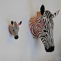 Paper M??ch?? Zebra Head, Amanda - thumbnail 4