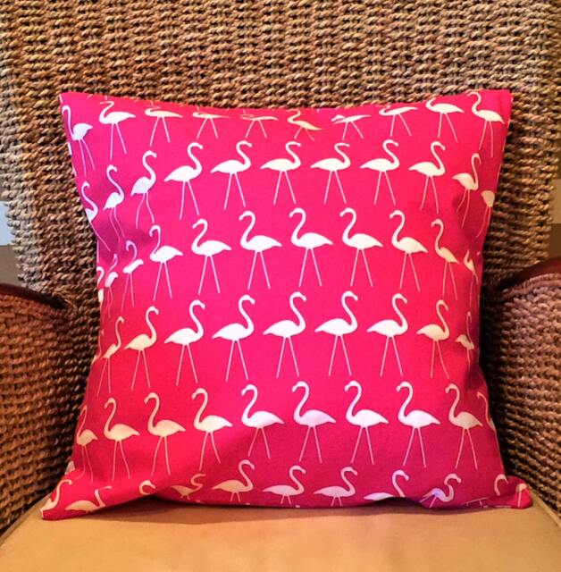 Pink Flamingo Pillow Cover, Pink Flamingo Throw Pillow, Decorative Bedroom Pillowcase, Cushion Cover 16x16 - image 1