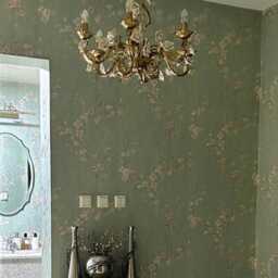 White Roses & Gold Leaf Chandelier 6 Lights, Made in Italy Best Quality Materials - thumbnail 2