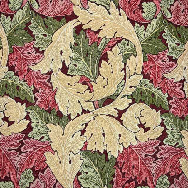 Custom Made William Morris Acanthus Wine Blackout/Lining Curtains 3 - image 1