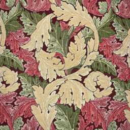 Custom Made William Morris Acanthus Wine Blackout/Lining Curtains 3 - thumbnail 3