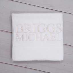 Off White Knitted Baby Blanket - With Embroidery - thumbnail 4