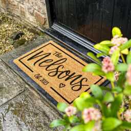 Family Name Established Date Doormat, Personalized Mat, Wedding Engagement Gift, Housewarming Closing Est Doormat - thumbnail 2