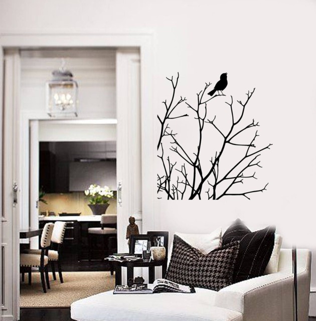 Branches Bird Vinyl Wall Decal Nature Art Tree For Any Room Home Decor Stickers Mural - #2668Di - image 1