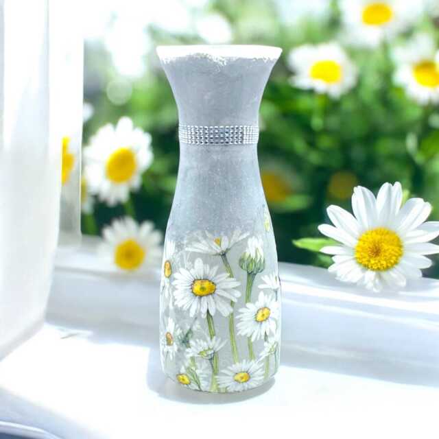 Daisy Vase, Tall Vases, Vase For Flowers, Pretty Floral Gifts, Decor, Gift Her, Mum, Unique - image 1