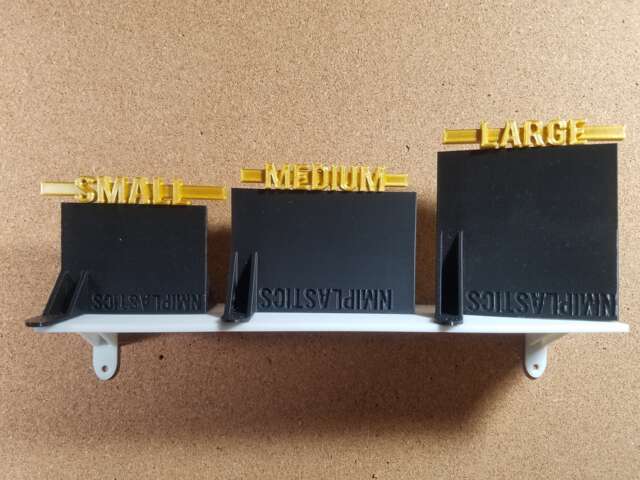 Cubicle Wall Shelf 3 Pack Of Small, Med, Large - Tacplat Accessories - image 1