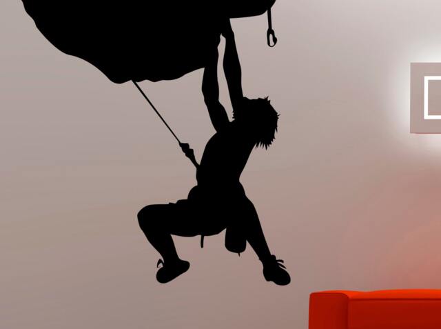 Rock Climbing Wall Decal Extreme Sports Vinyl Sticker Adventure Climber Silhouette Art Home Interior Decorations Living Room Decor 2Rozz - image 1