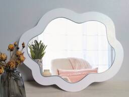 Cloud Wavy Mirror Wall Decor, Oval Squiggle For Nursery, Asymmetrical Decorative Mirror, Funky Aesthetic Room Accent - thumbnail 1