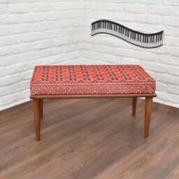 Ottoman Rug Bench/Turkish Upholstered Wood Work Coffee Table Living Room Dining Piano
