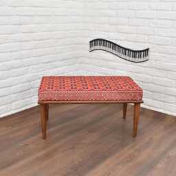 Ottoman Rug Bench/Turkish Upholstered Wood Work Coffee Table Living Room Dining Piano - thumbnail 2