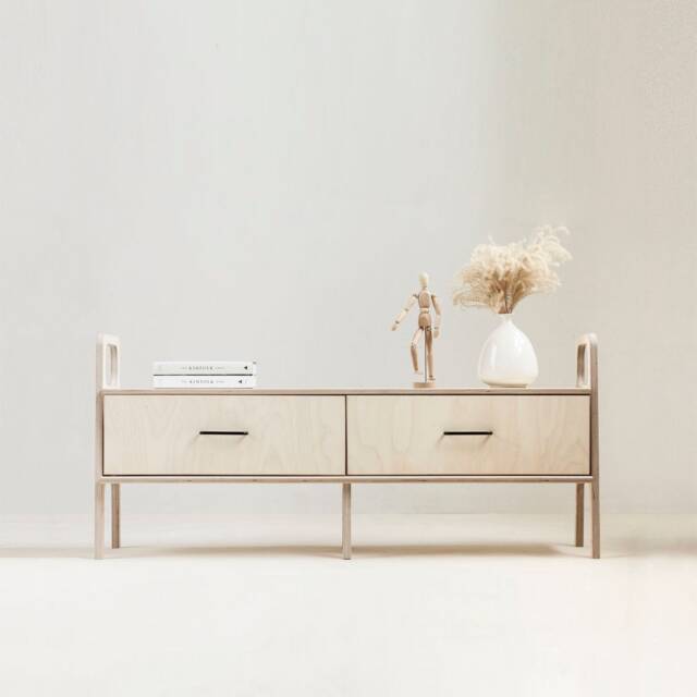 Mid-Century Modern Tv Stand Mid Century Wood Media Console, Record Player, Customizable - image 1
