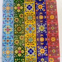 Hand-Painted Ceramic Wall Tile Set Blue Pottery Art - 3x3 Inch, Lot Of 35 - thumbnail 2