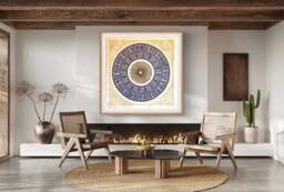 Handmade Mexican Amate Paper Wall Art - Xxl 47X47 Modern - Unframed - thumbnail 1
