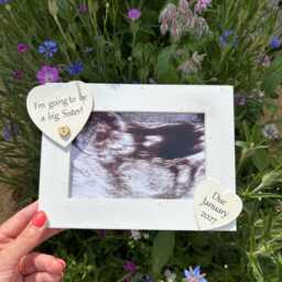 Personalised Baby Scan Photo Frame - Big Sister Brother Ultrasound Keepsake Gift