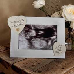 Personalised Baby Scan Photo Frame - Big Sister Brother Ultrasound Keepsake Gift - thumbnail 2
