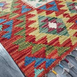 Kilim Rug Classic, Handmade Artisan Afghan Turkish Navajo Geometric Wool 142x87 cm - thumbnail 3