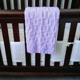 Hand Knitted Baby Blanket, Light Pink in A Variety Of Colors. Knit, Crochet - thumbnail 3