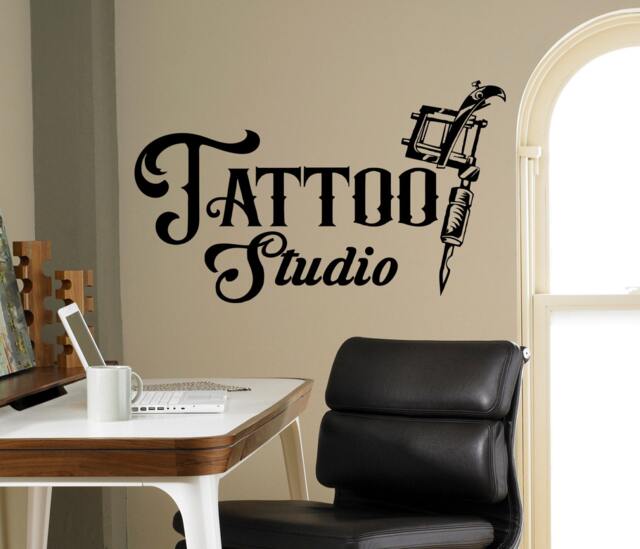 Tattoo Studio Wall Decal Business Logo Poster Vinyl Sticker Home Decor Ideas Room Interior Design Art 7(Tts - image 1