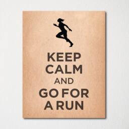 Keep Calm & Go For A Run - Fine Art Print Choice Of Color Purchase 3 Receive 1 Free - thumbnail 2